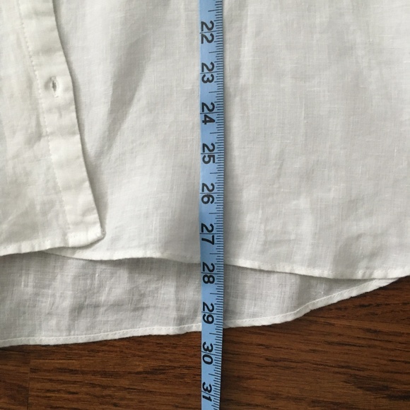 Luna white linen top sz large - Picture 6 of 7